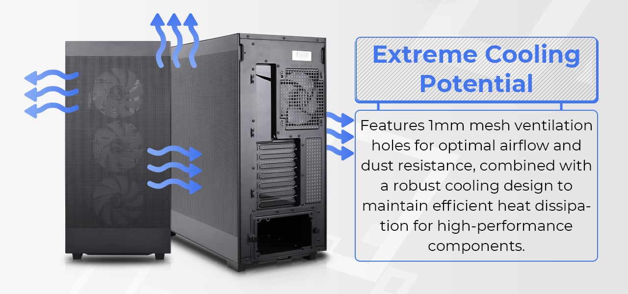 Rosewill Helium Flow Black Mid Tower Computer Gaming Case