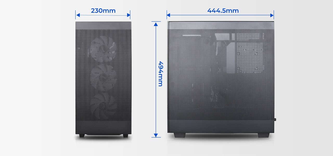 Rosewill Helium Flow Black Mid Tower Computer Gaming Case