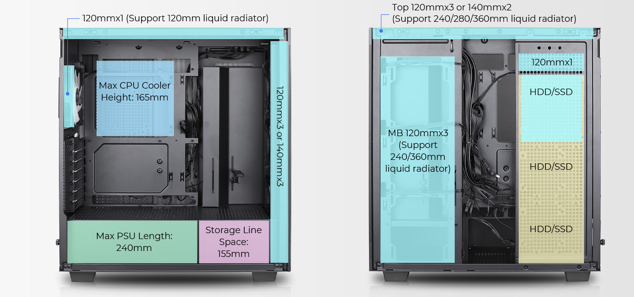 Rosewill Helium Flow Black Mid Tower Computer Gaming Case