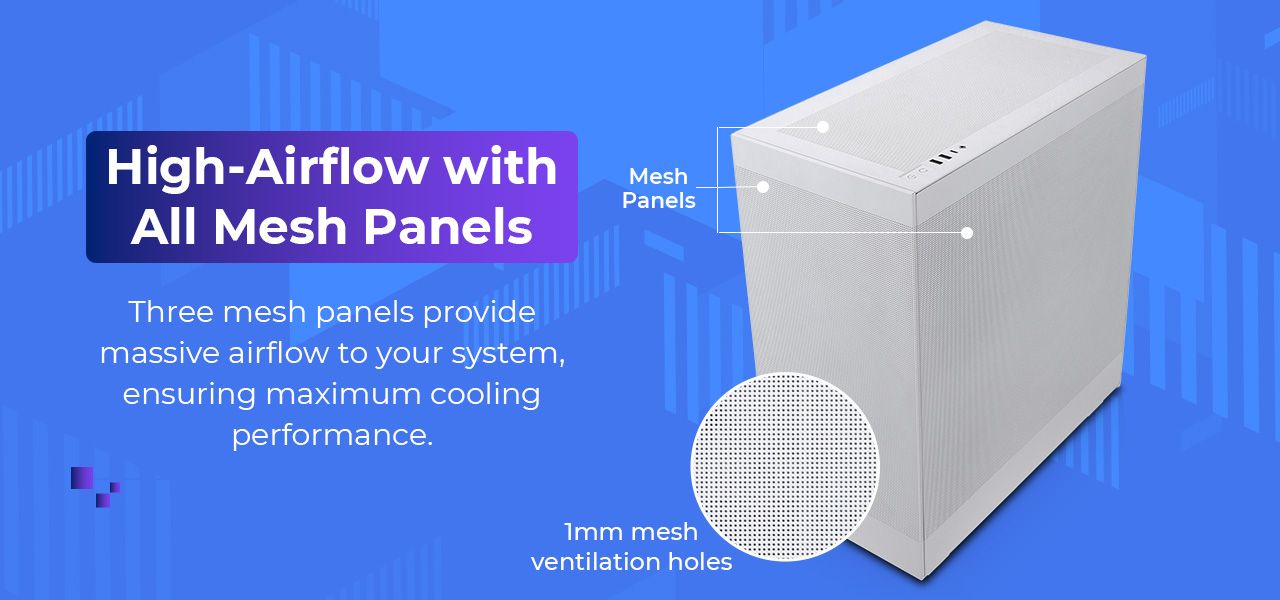Rosewill Helium Flow White Mid Tower Computer Gaming Case