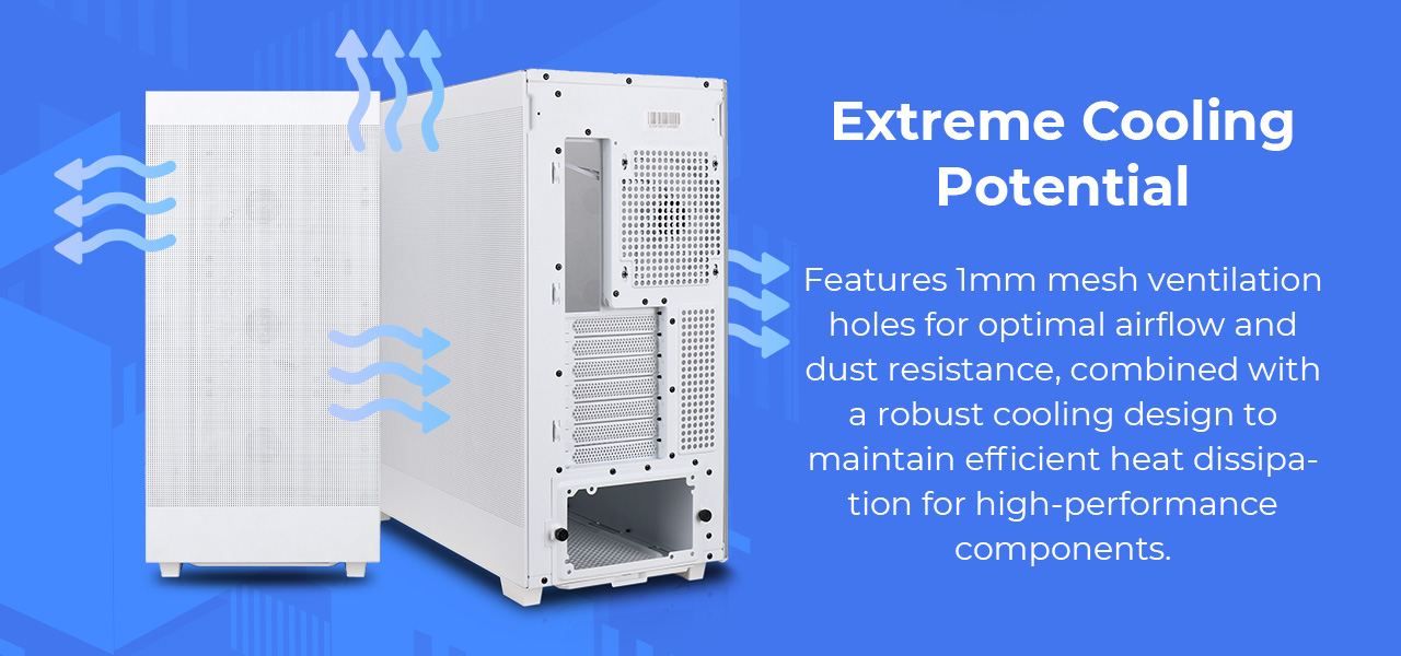 Rosewill Helium Flow White Mid Tower Computer Gaming Case