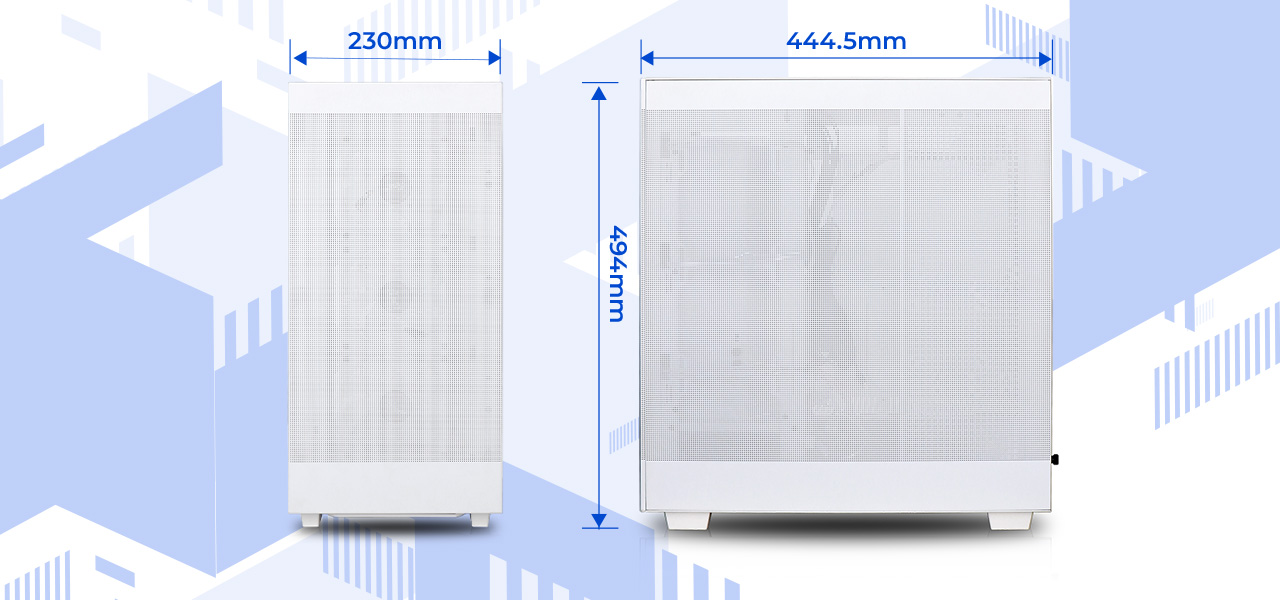 Rosewill Helium Flow White Mid Tower Computer Gaming Case