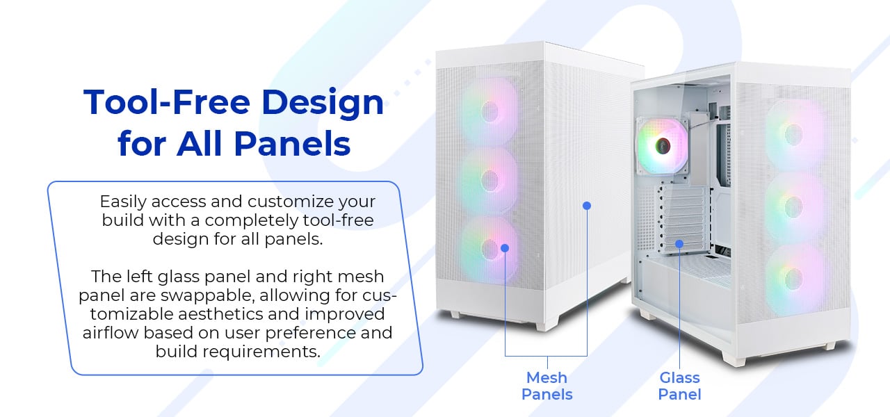 Rosewill Helium Flow White Mid Tower Computer Gaming Case
