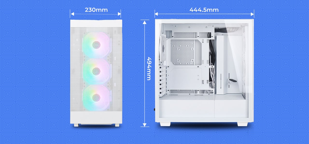 Rosewill Helium Flow White Mid Tower Computer Gaming Case