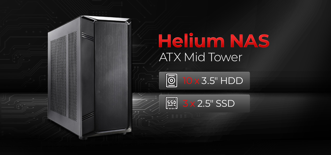 Rosewill Helium NAS Black ATX Mid Tower Computer Case