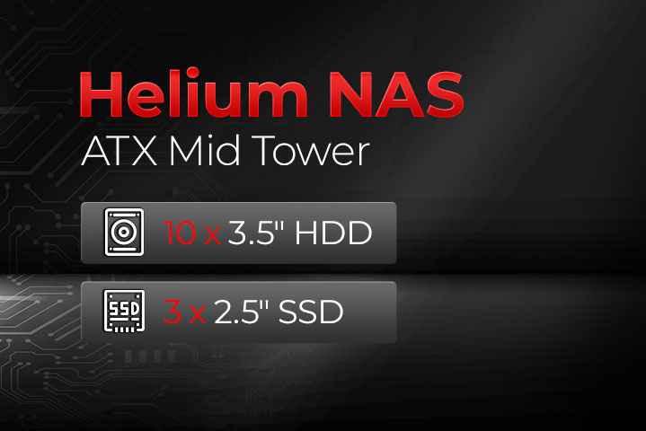 Rosewill Helium NAS Black ATX Mid Tower Computer Case