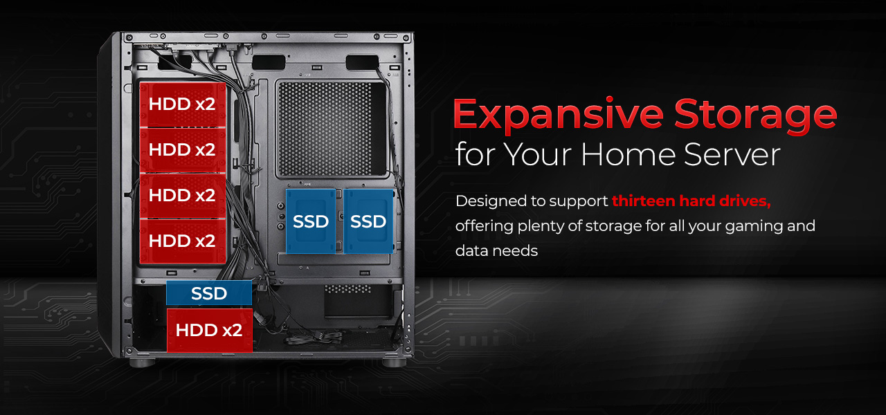 Rosewill Helium NAS Black ATX Mid Tower Computer Case