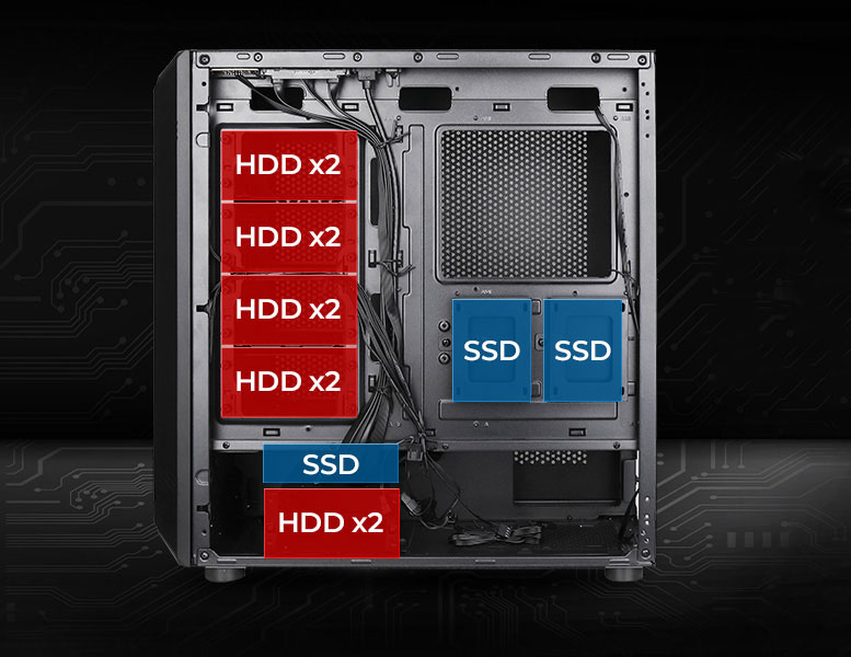 Rosewill Helium NAS Black ATX Mid Tower Computer Case