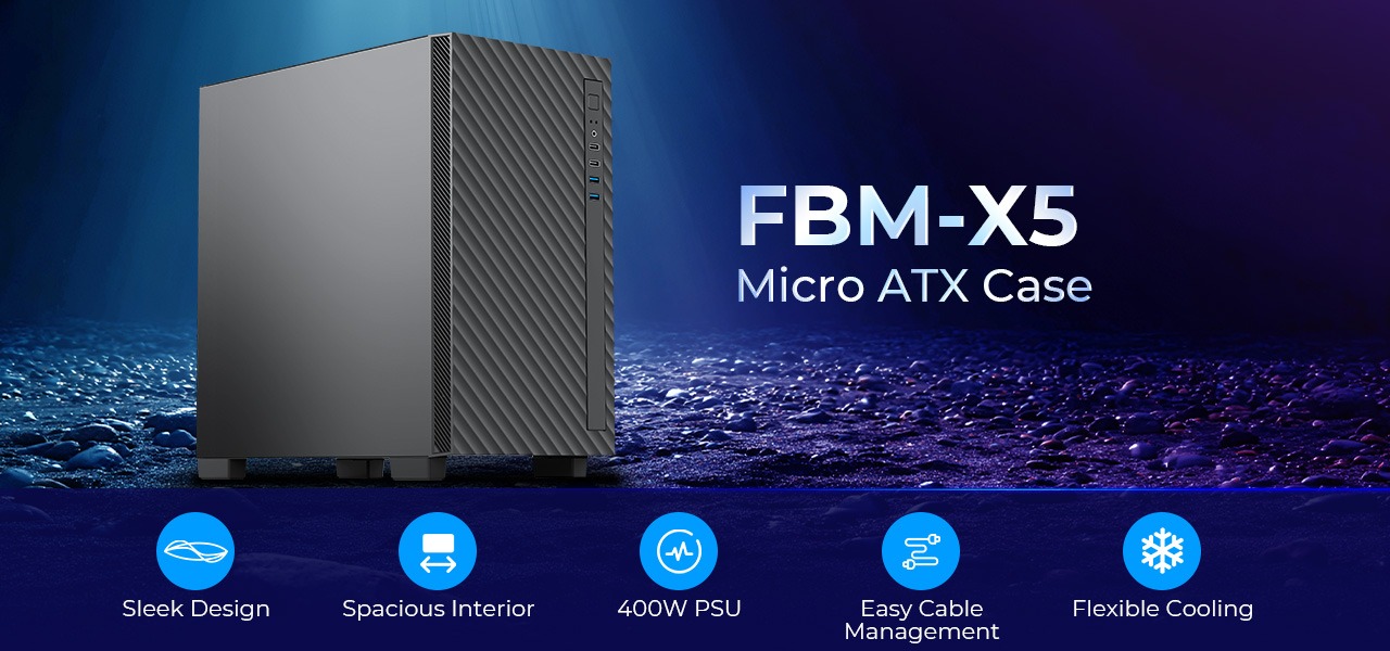 Rosewill FBM-X5 Micro ATX Mini Tower Desktop Gaming & Office PC Computer Case