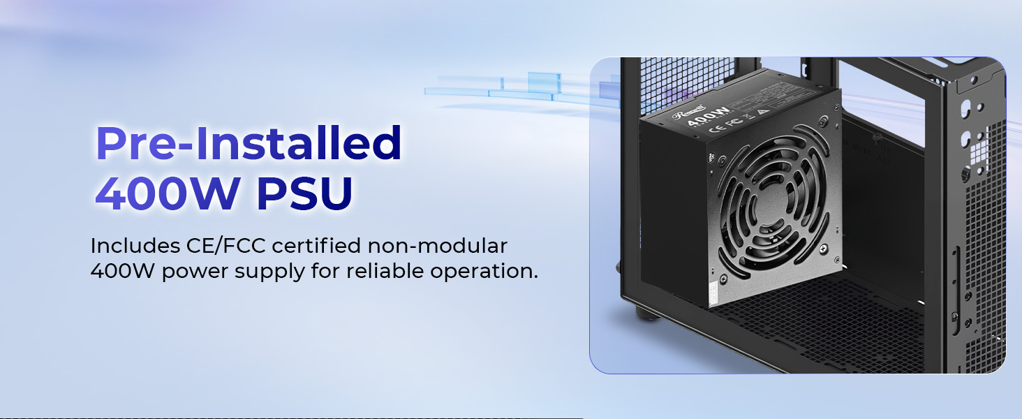 Rosewill Micro ATX Steel Plastic Case Black
