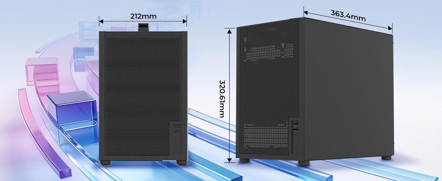 RRosewill Micro ATX Steel Plastic Case Black
