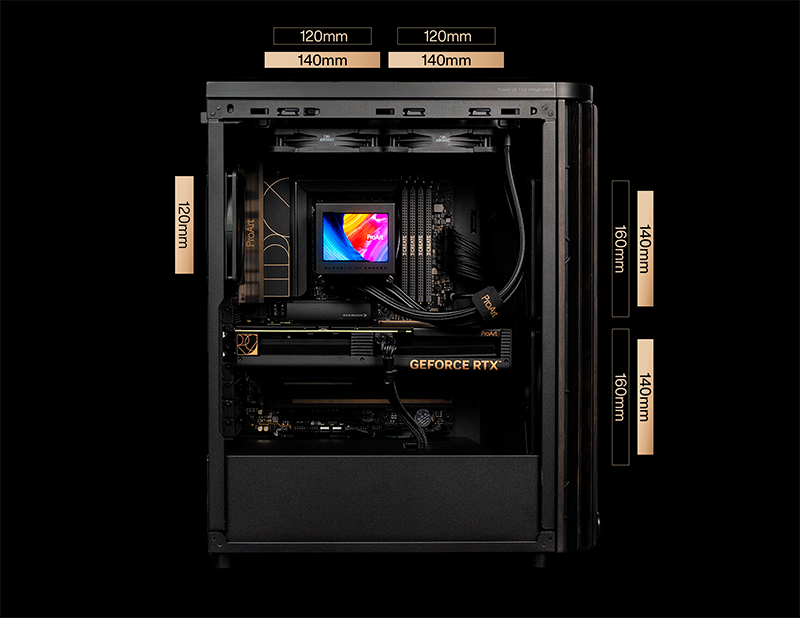 ASUS PA401 Wood Edition - Tempered Glass Panel - Computer Case