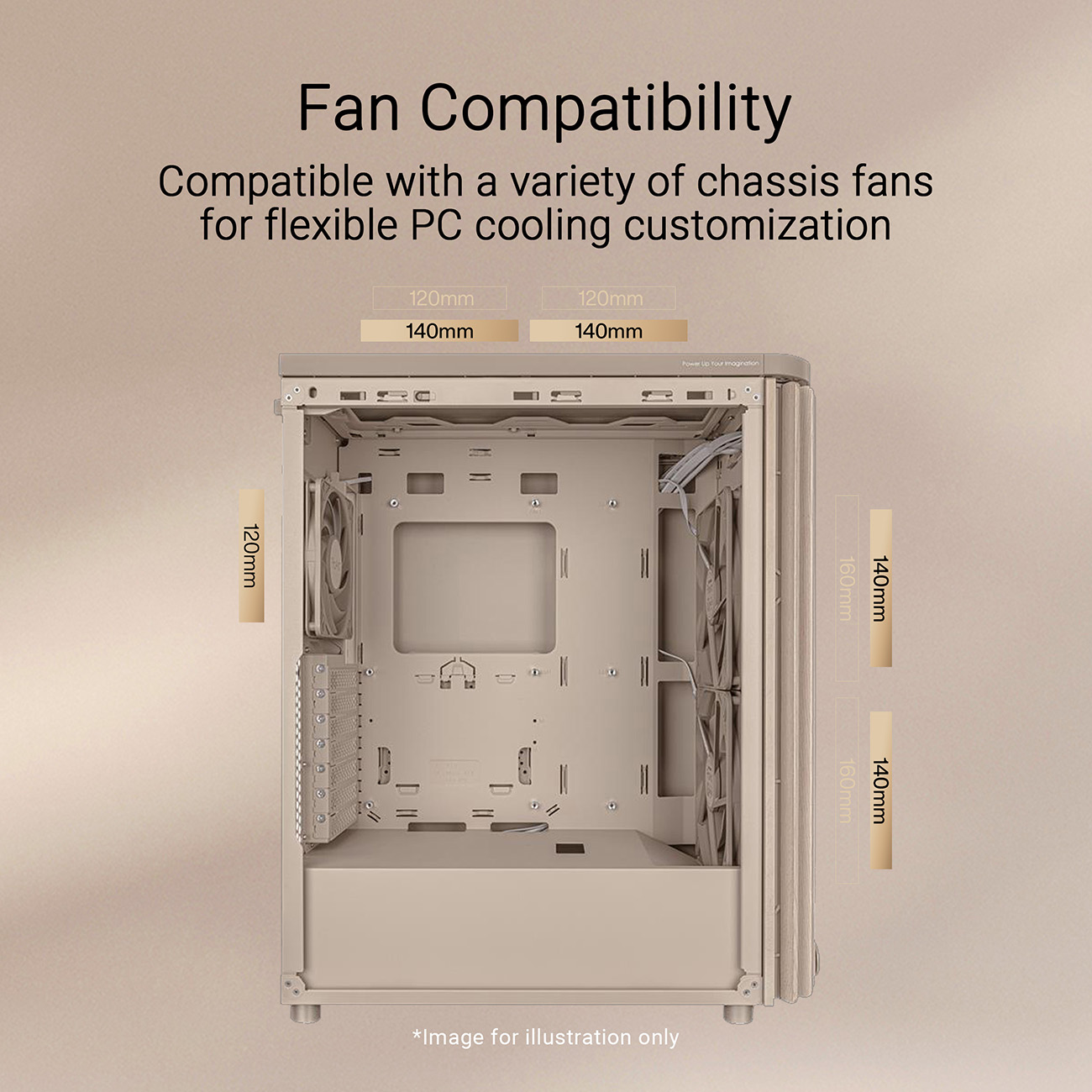 ASUS Pro Art PA401 Wood Edition Beige Mesh-panel PC Case