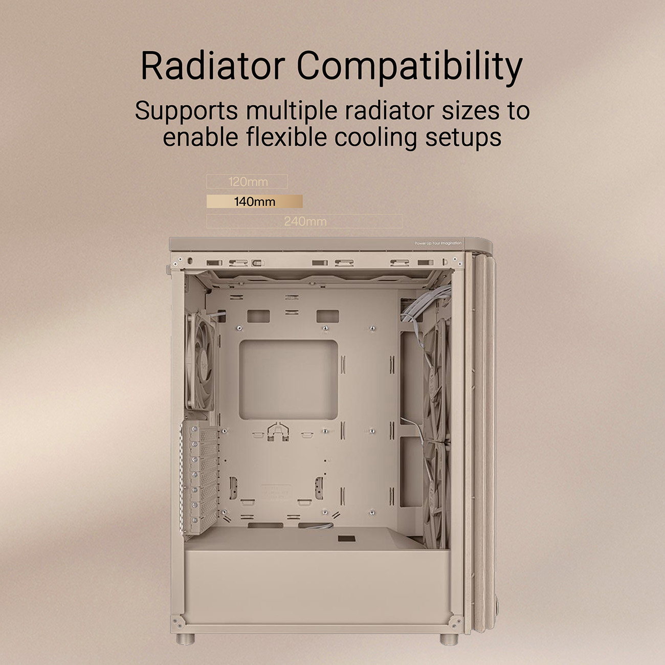 ASUS Pro Art PA401 Wood Edition Beige Mesh-panel PC Case