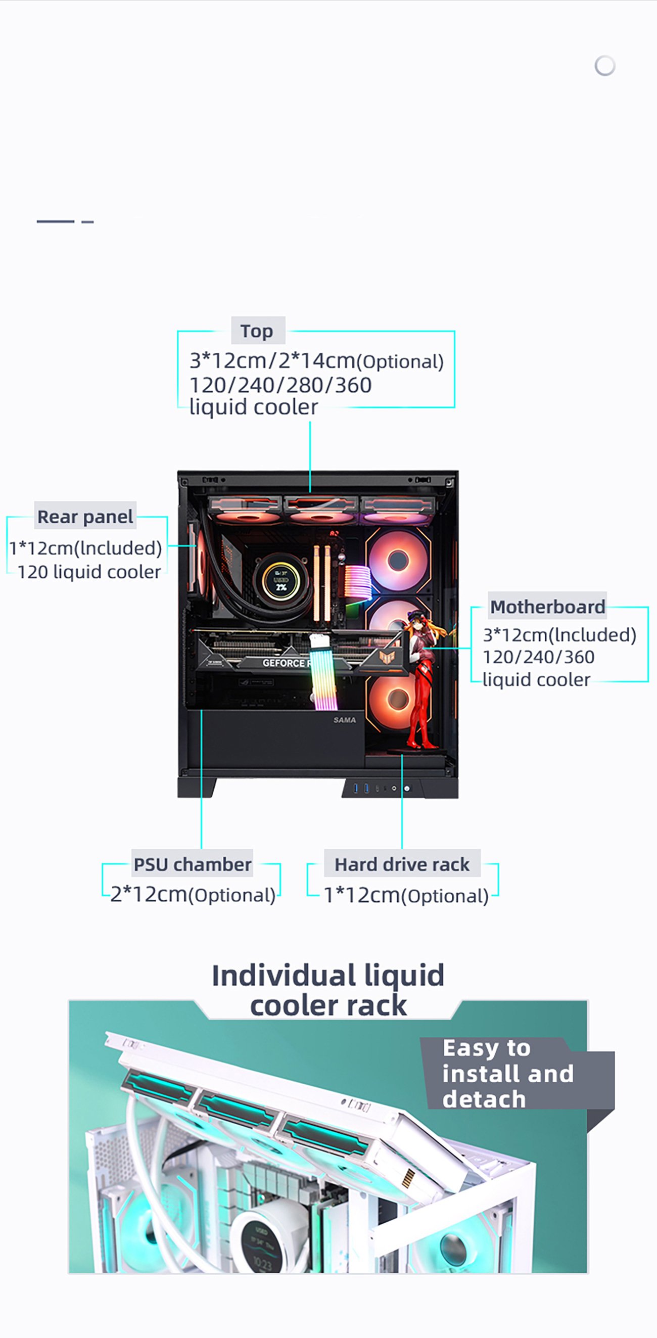 Sama 2351 Black Gaming Computer Case