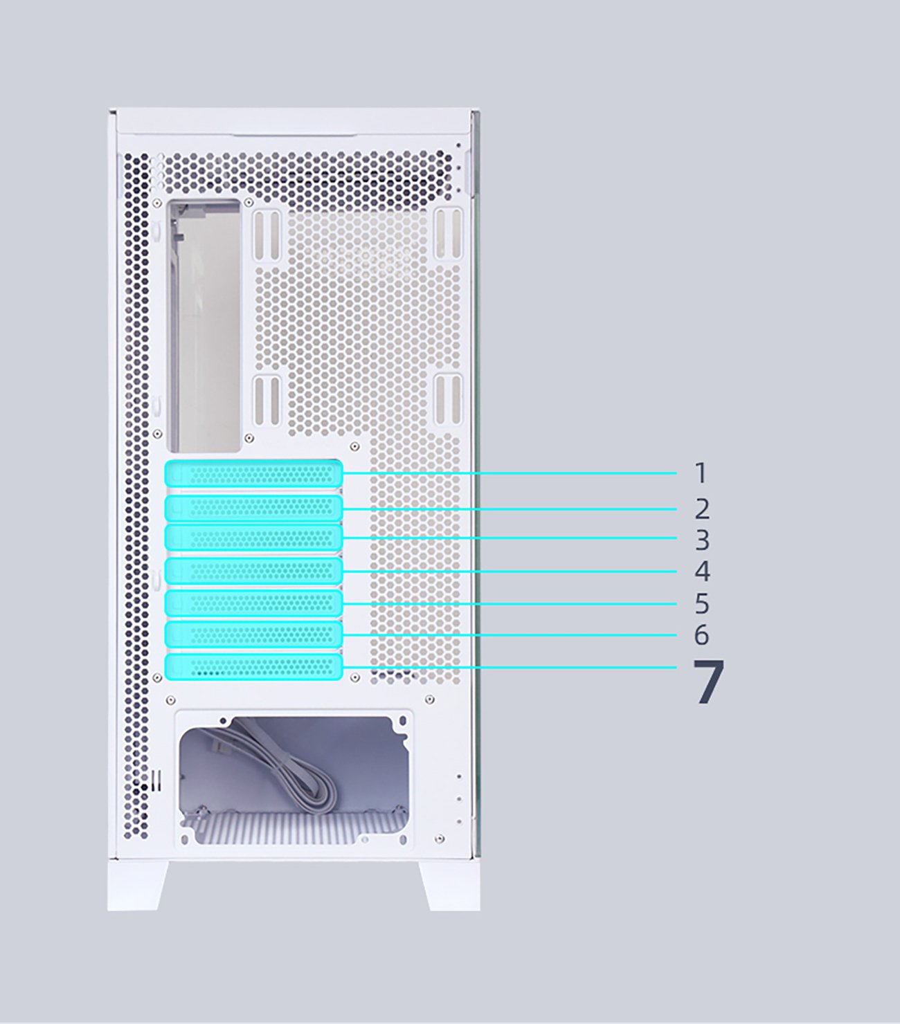 Sama NEVIEW 2351 White Gaming Computer Case