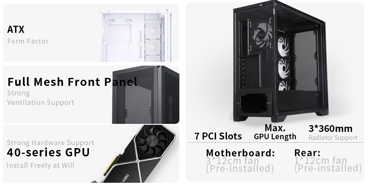 Sama 4501-Black Gaming Computer Case