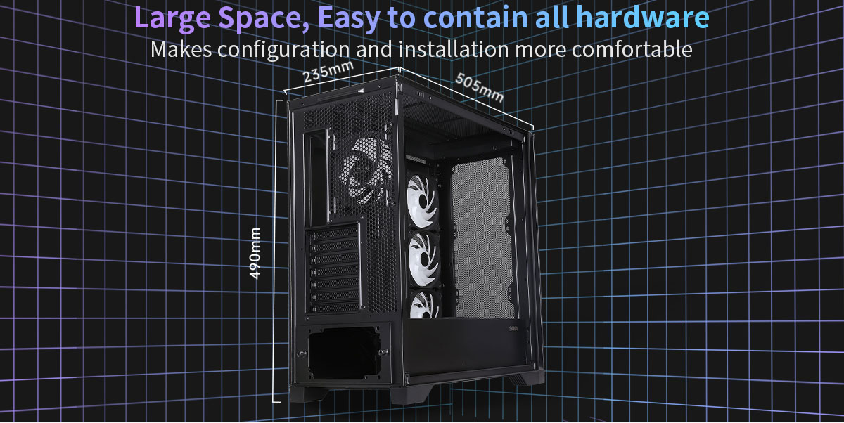 Sama 4501-Black Gaming Computer Case