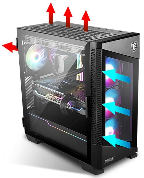 MSI MPG VELOX 100R Black Computer Case