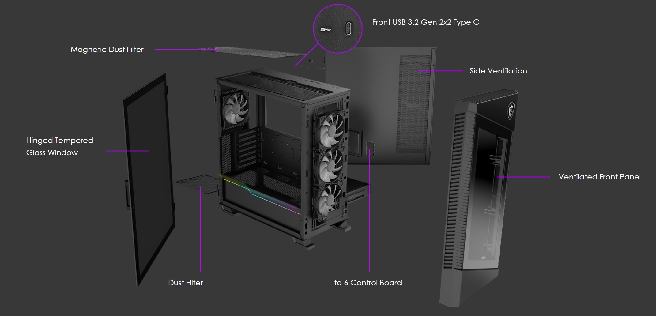 MSI MPG VELOX 100R Black Computer Case