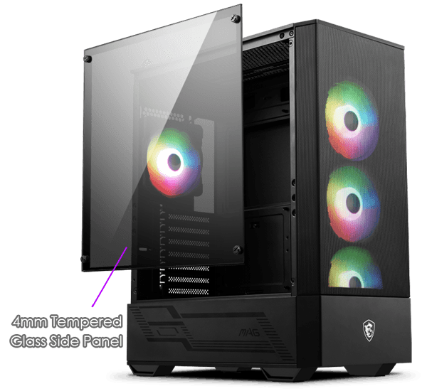 MSI Mid-Tower PC Gaming Case – Tempered Glass Side