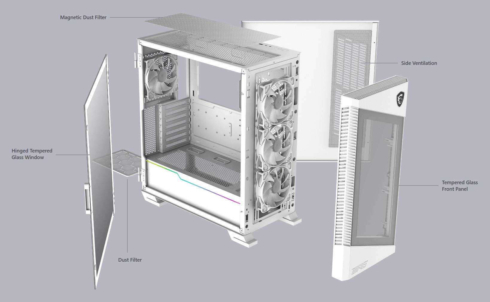 MSI MPG VELOX 100R White Computer Case