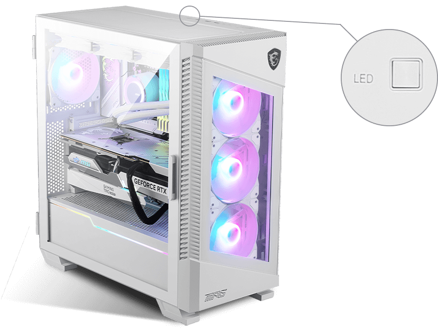MSI MPG VELOX 100R White Computer Case