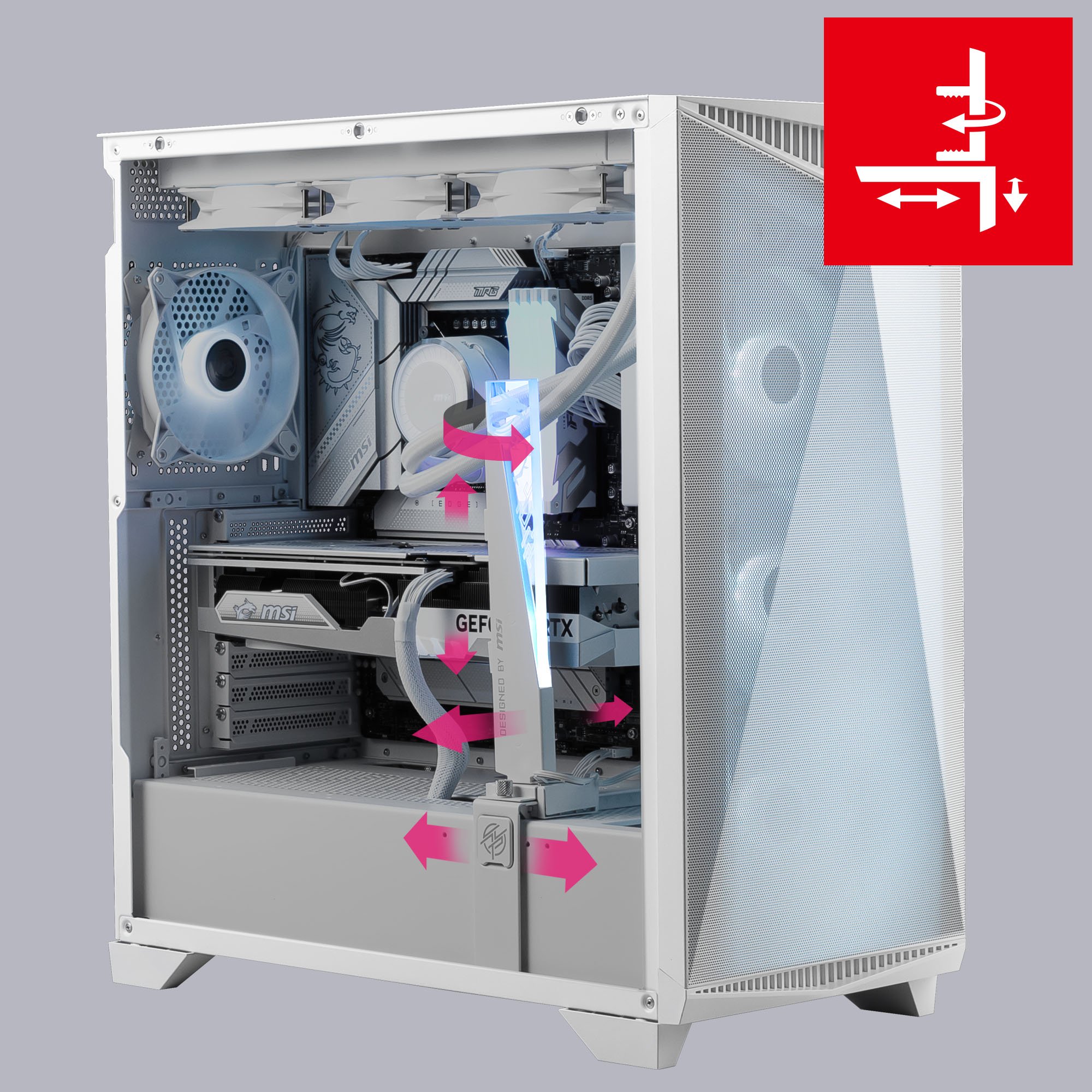 MSI MPG GUNGNIR 300R AIRFLOW WHITE Computer Case