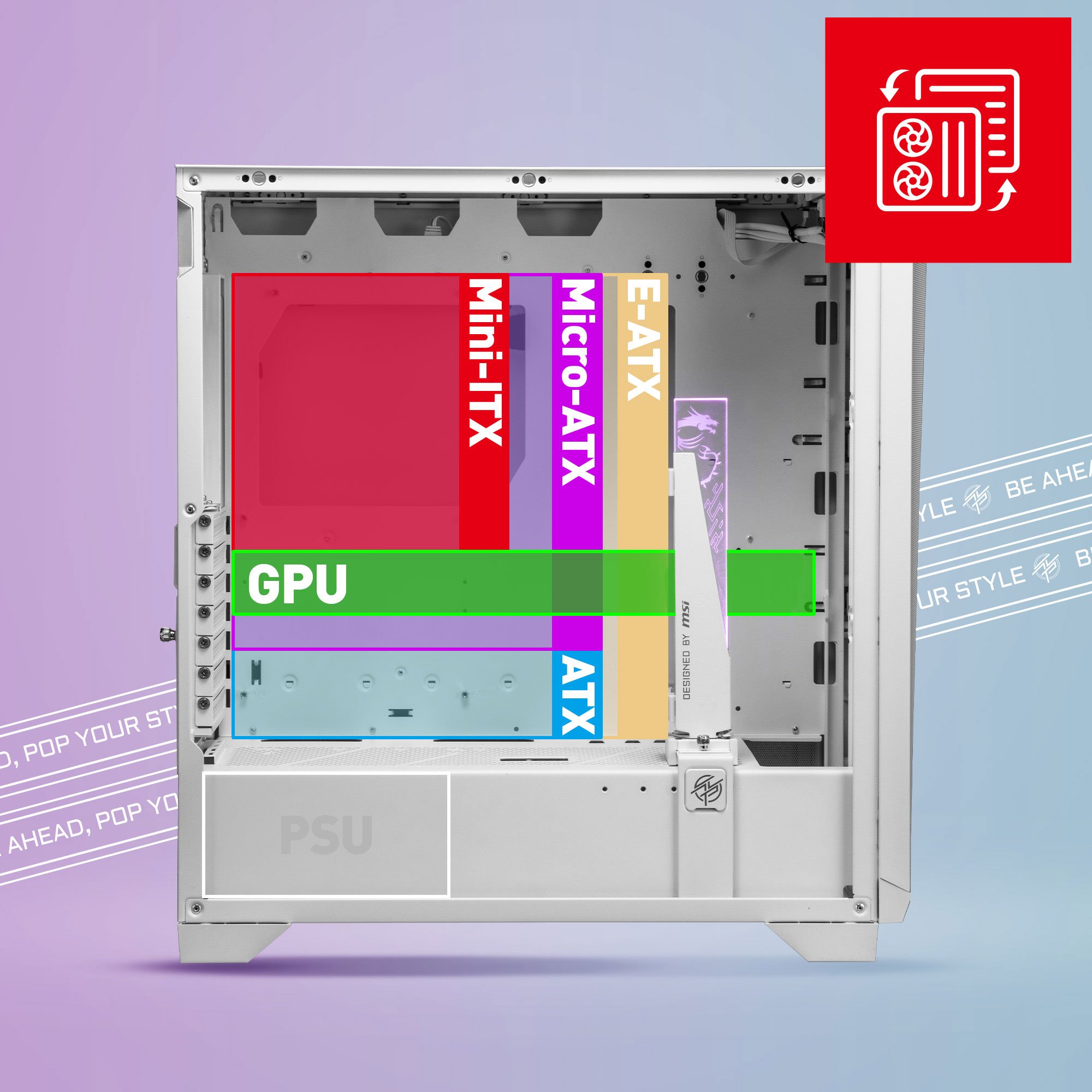 MSI MPG GUNGNIR 300R AIRFLOW WHITE Computer Case