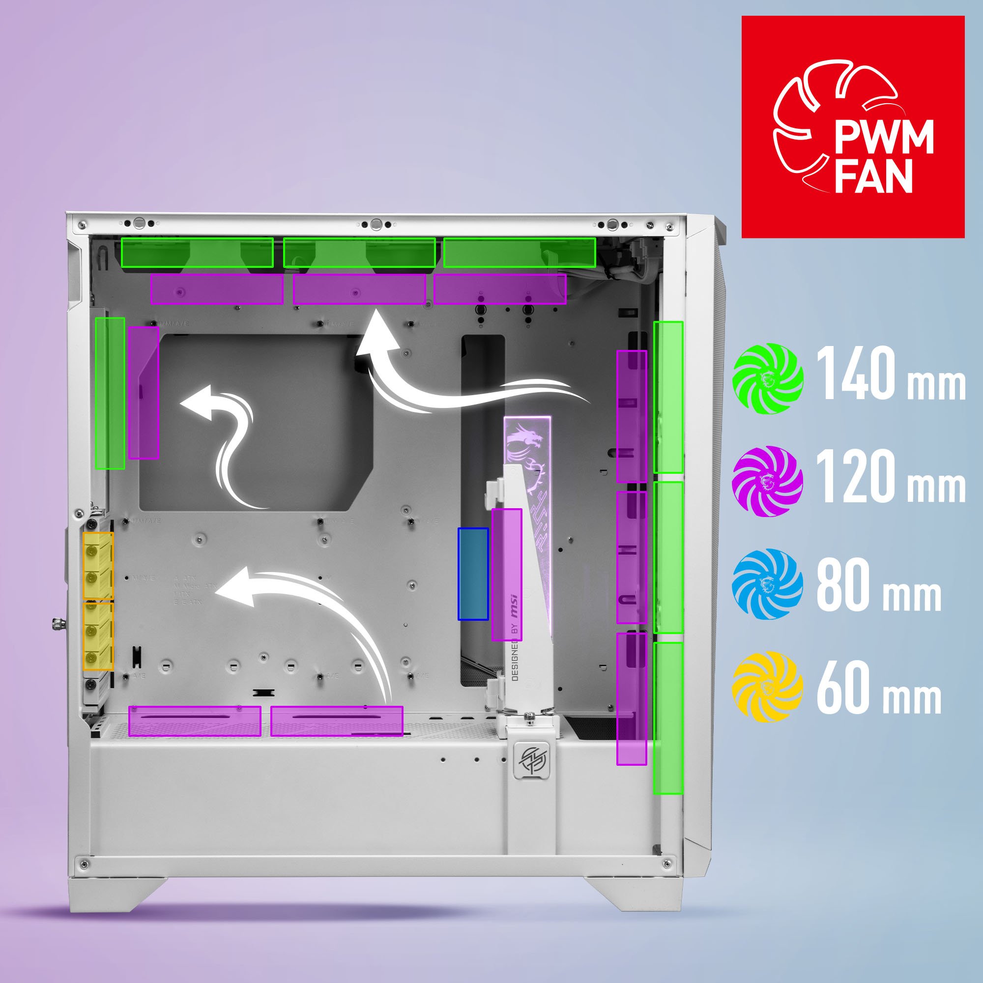 MSI MPG GUNGNIR 300R AIRFLOW WHITE Computer Case