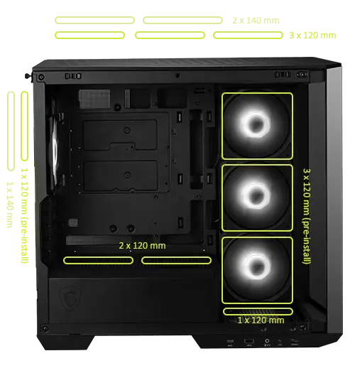 MSI MAG PANO M100R PZ Computer Case
