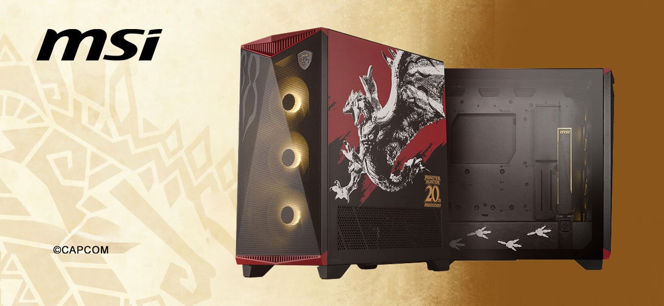 MSI MPG GUNGNIR 300 MONSTER HUNTER EDITION Mid Tower Computer Case