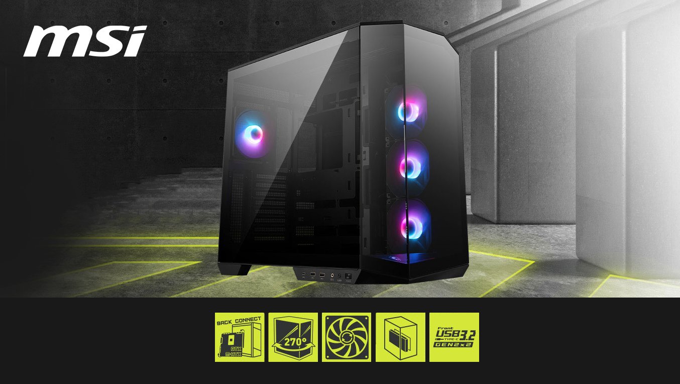 MSI MAG PANO 100R PZ Project Zero Mid Tower ATX Gaming Case