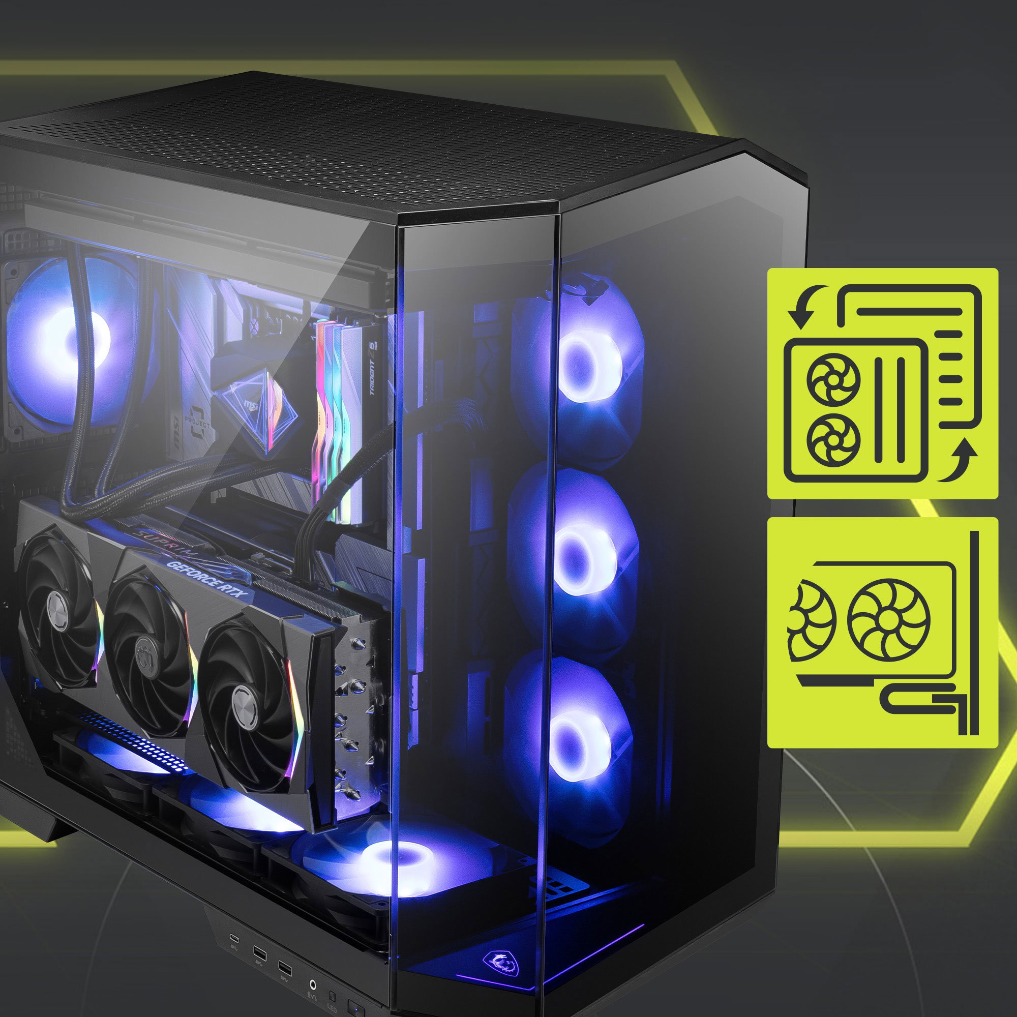 MSI MAG PANO 100R PZ Project Zero Mid Tower ATX Gaming Case