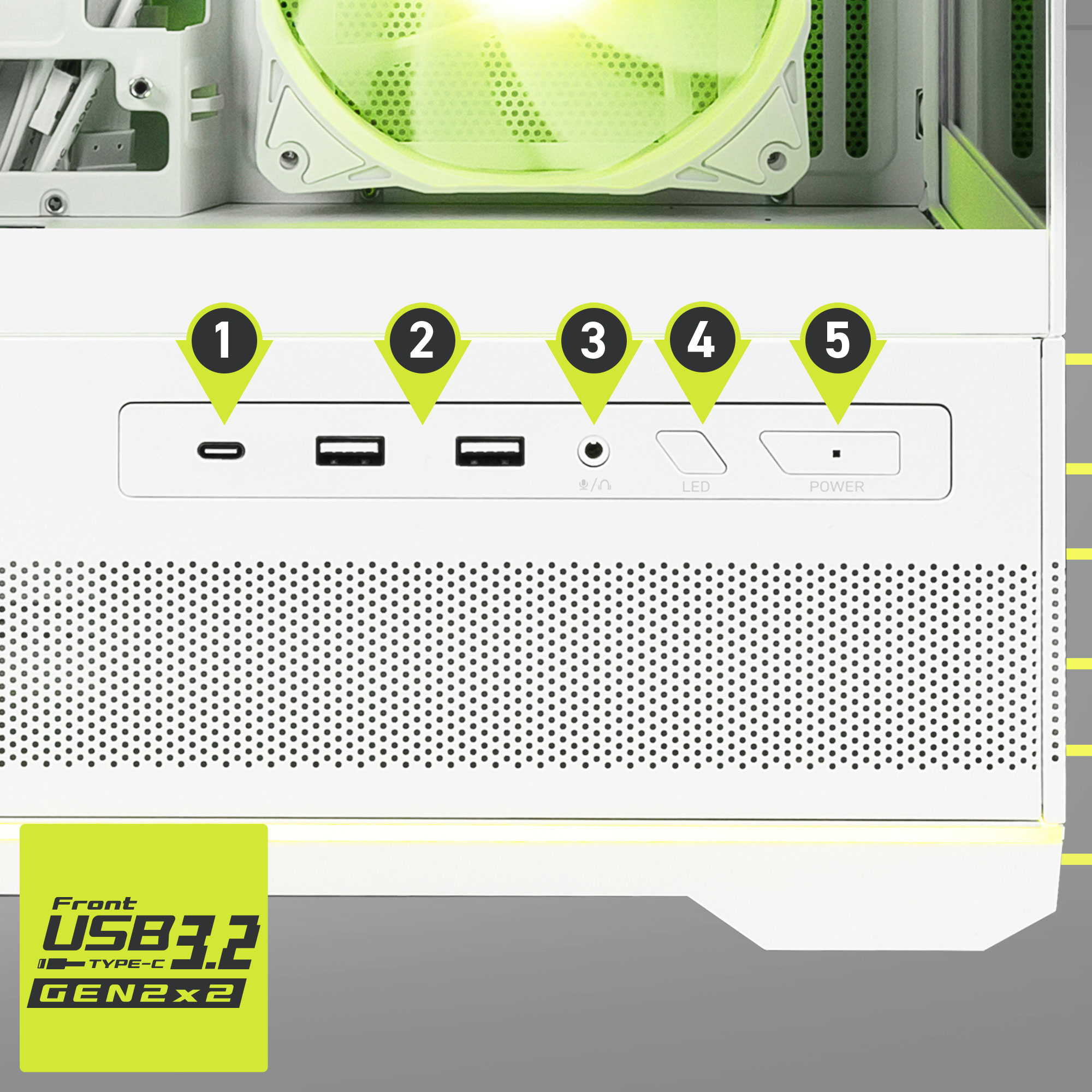 MSI MAG PANO 110R PZ WHITE Computer Case