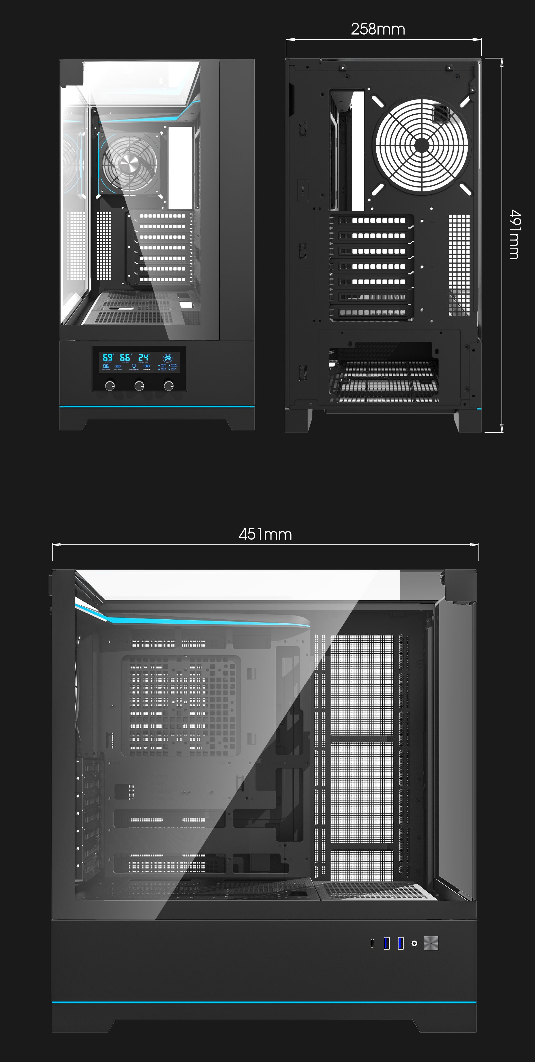 darkFlash DY450 Black chassis