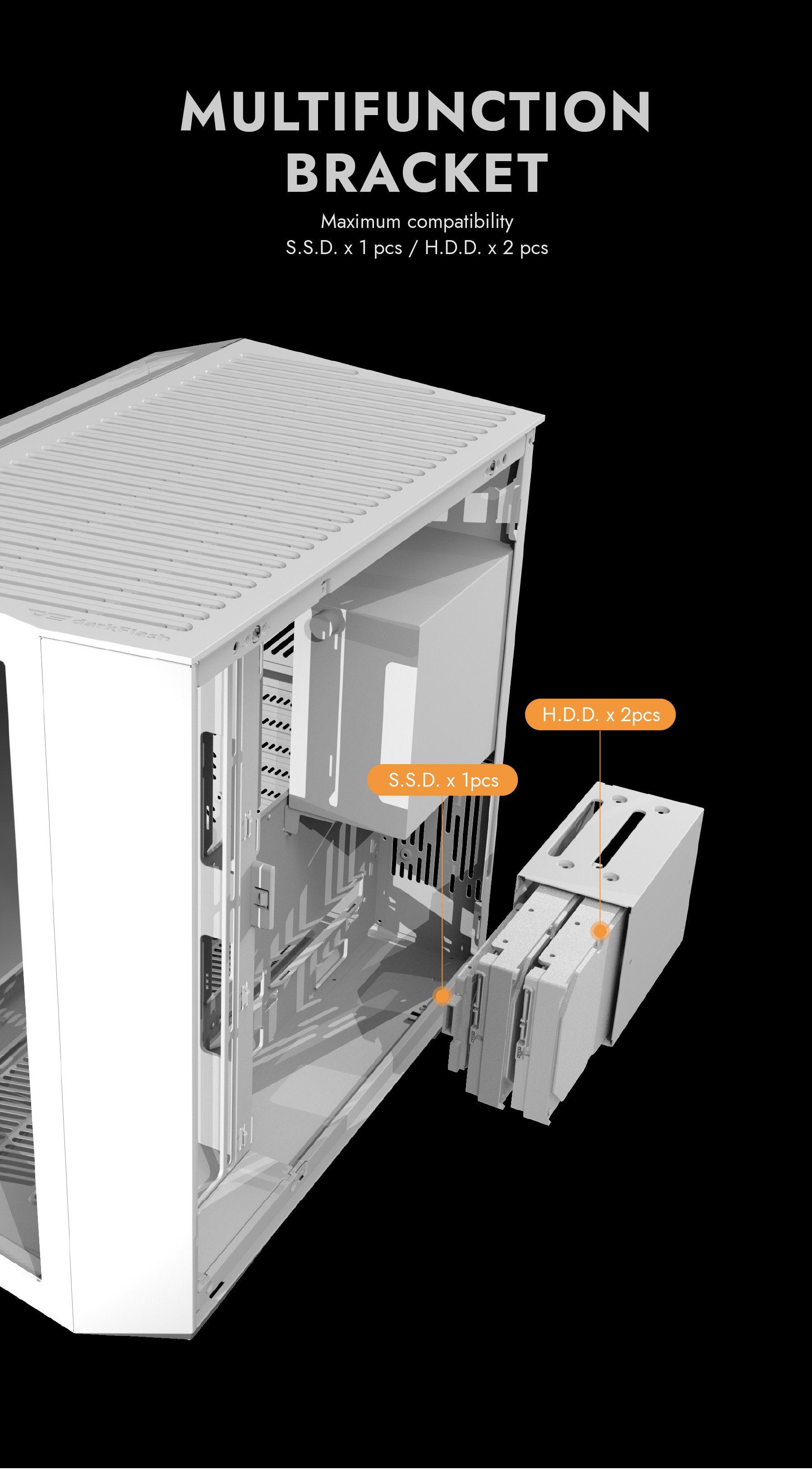 darkFlash DY470 White Case