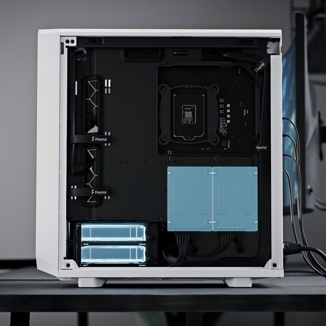 NeweggBusiness - Fractal Design Meshify 2 Mini White TG mATX High ...