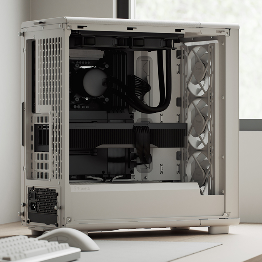 Fractal Design Epoch White RGB Tempered Glass Clear Tint PC Gaming Case