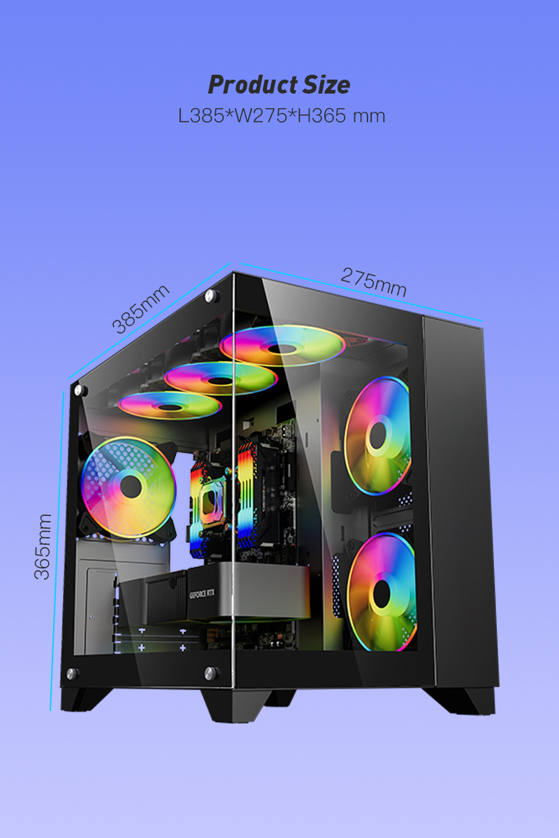 Pc Case Diypc F2 Microatx DIYPC DIY-mATX06-Wood Black /Type C