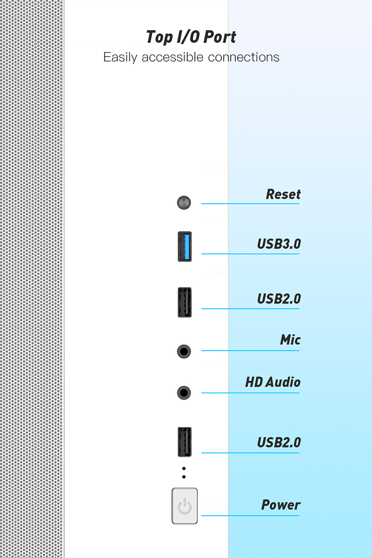 DIYPC ARGB-Q3-W White USB3.0 Tempered Glass Micro ATX Gaming Computer ...