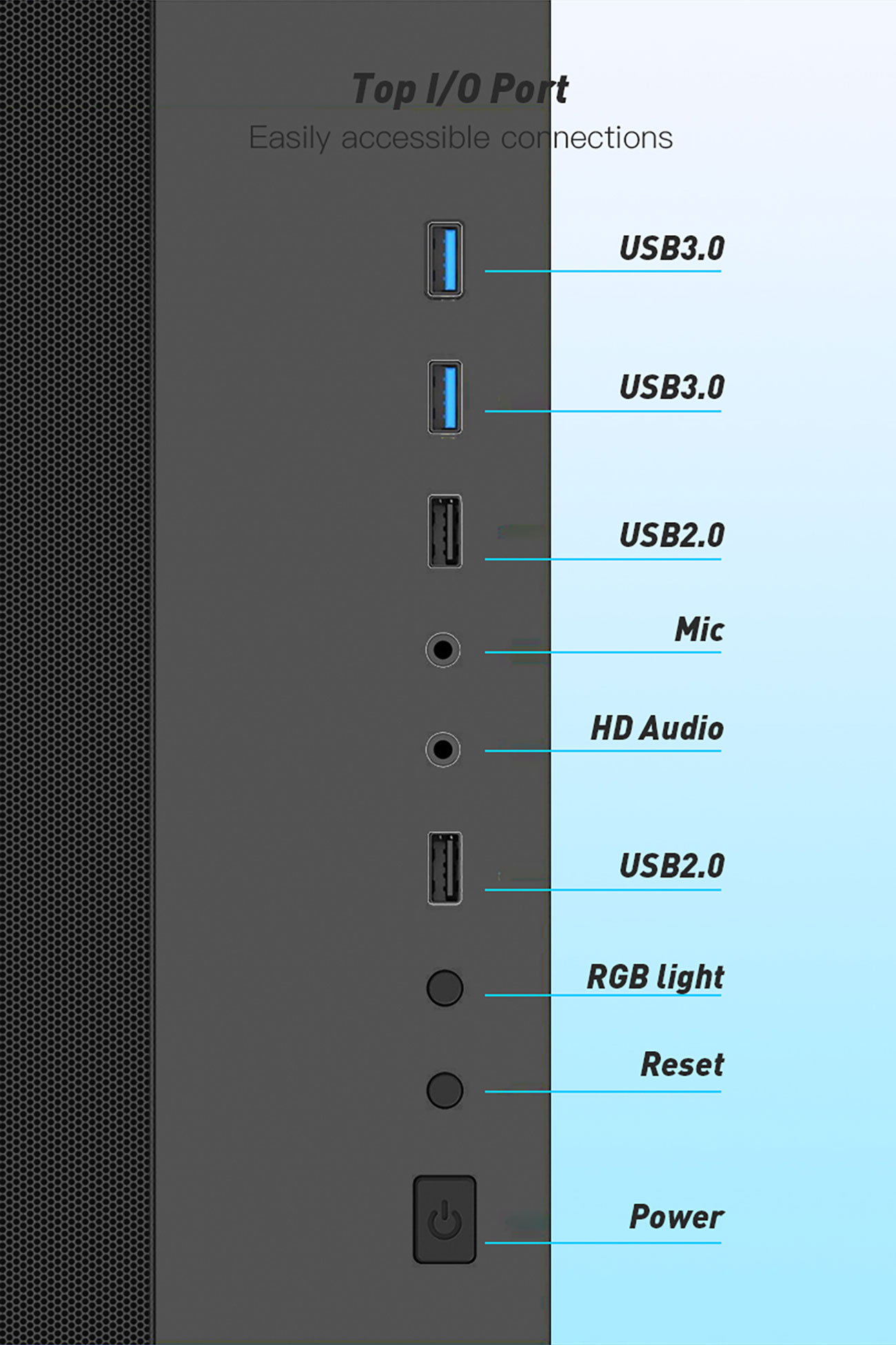 DIYPC ARGB-Q10-BK Black USB3.0 ATX Mid Tower Gaming Computer Case w ...