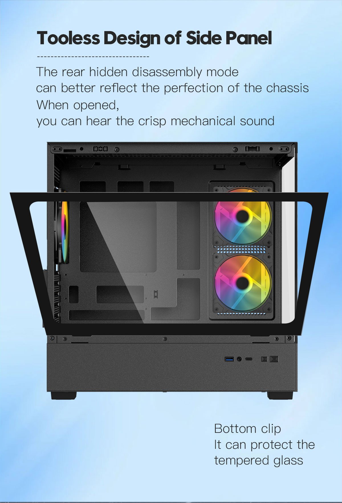 DIYPC ARGB-N1-BK Gaming Computer Case