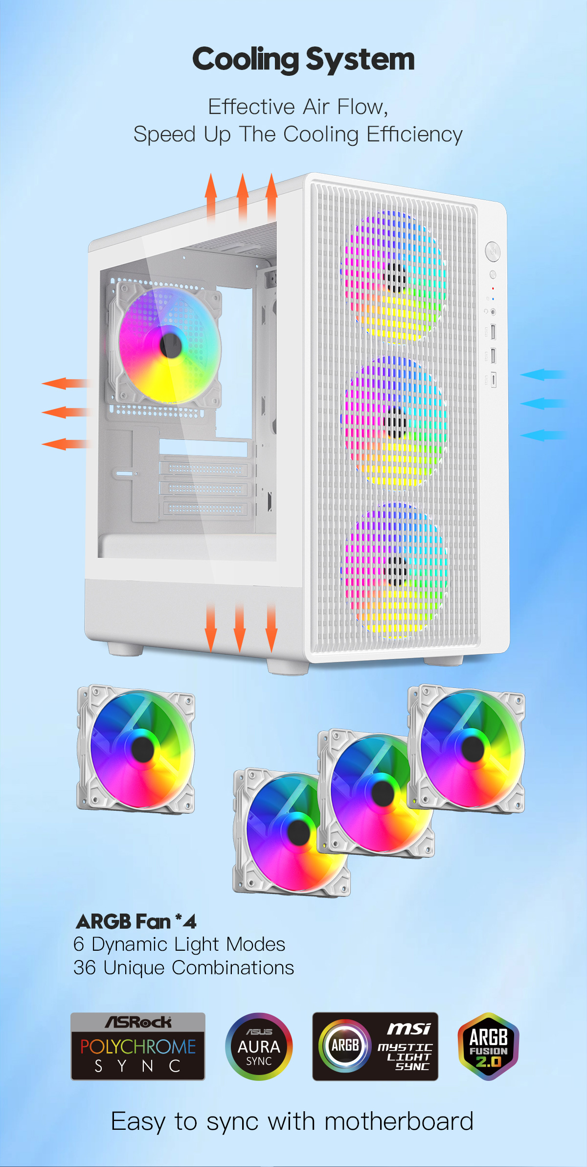 DIYPC ARGB-R1-W White USB3.0 /Type C Micro ATX Gaming Computer Case