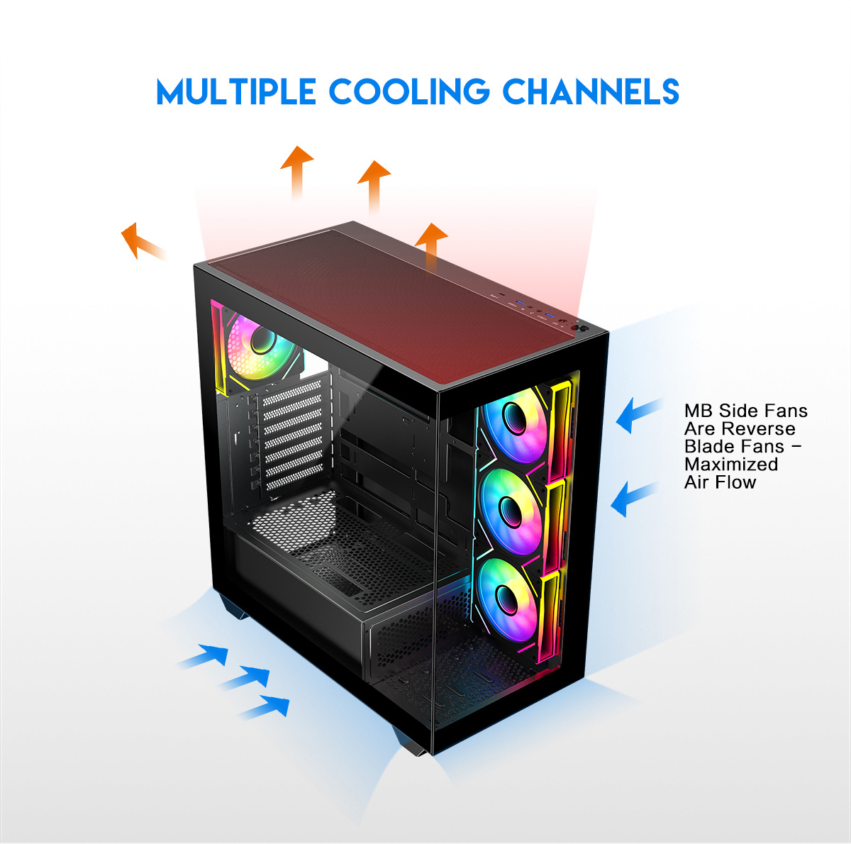 DIYPC ARGB-N6-BK Black Computer Case