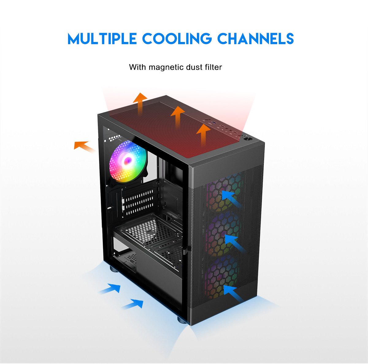 DIYPC ARGB-G5-BK Black Computer Case