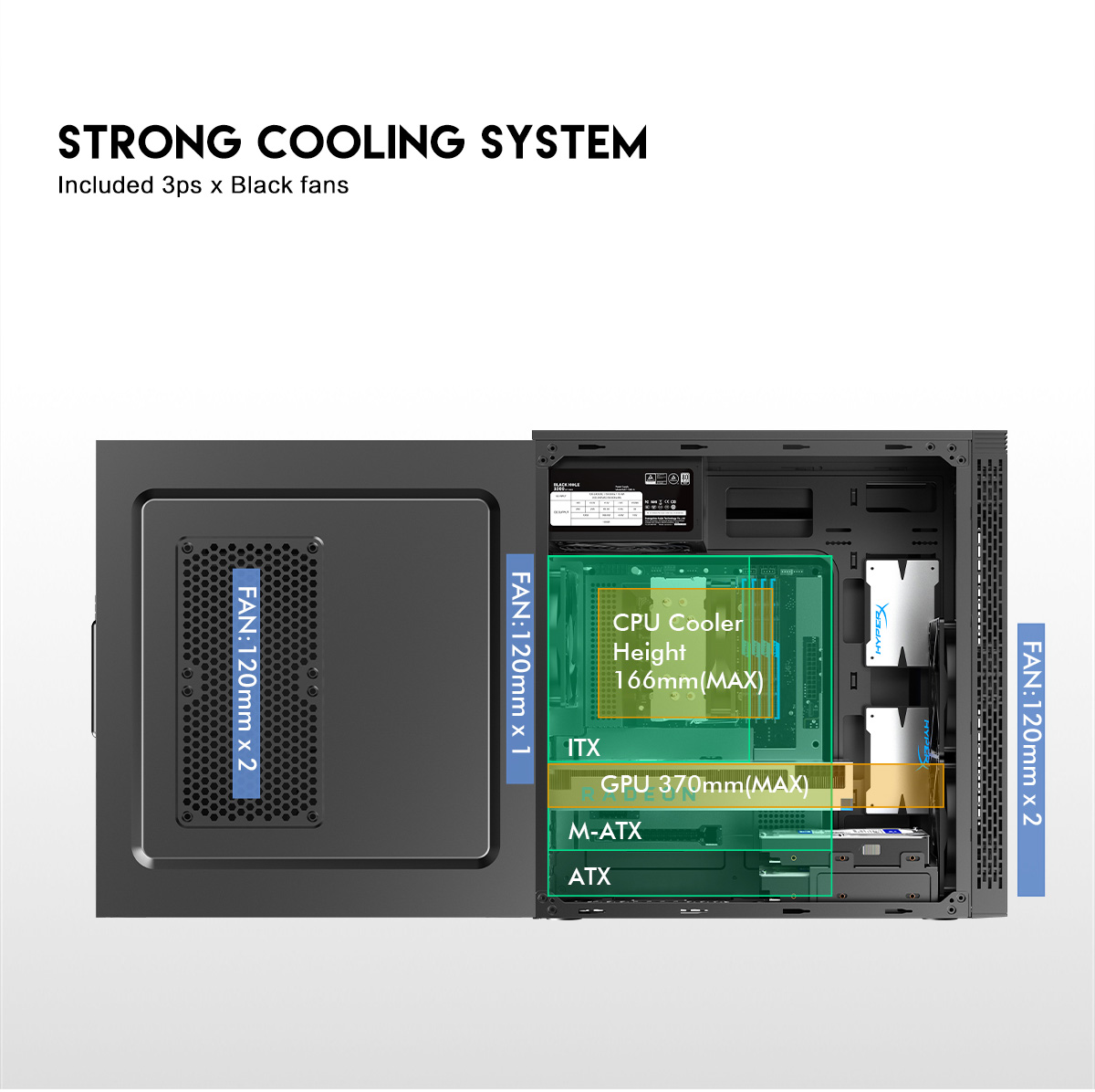DIYPC DIY-S05-BK Black USB3.0 Steel ATX Mid Tower Computer Case