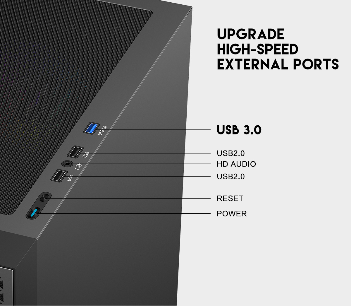 DIYPC DIY-F08-BK Black Gaming Computer Case