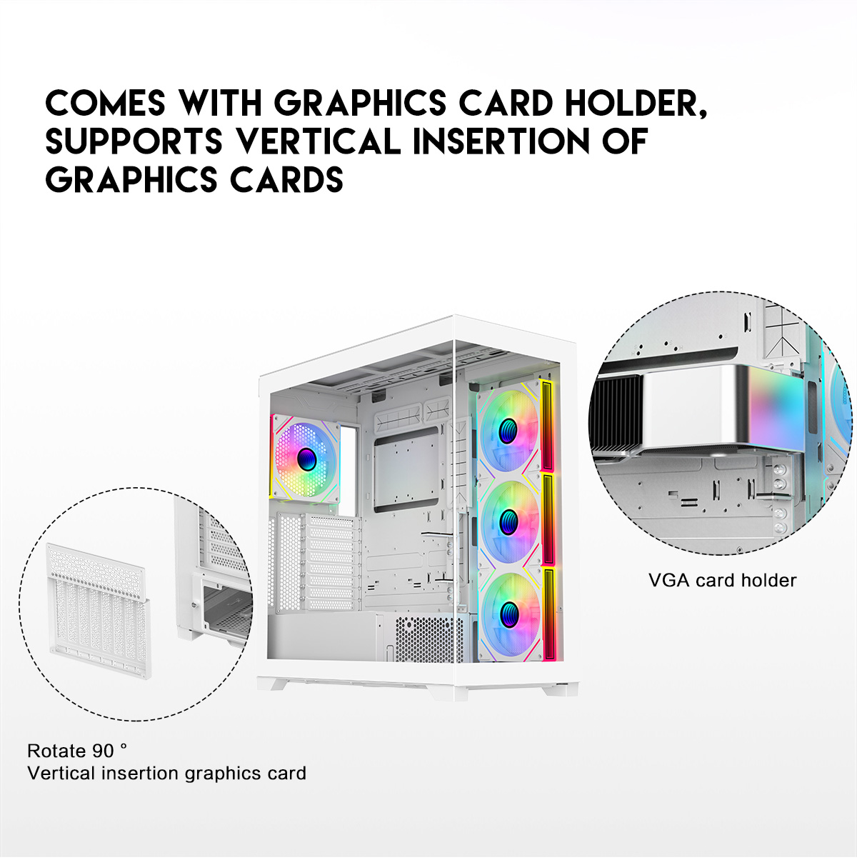 DIYPC Vanguard-F2-W White Computer Case