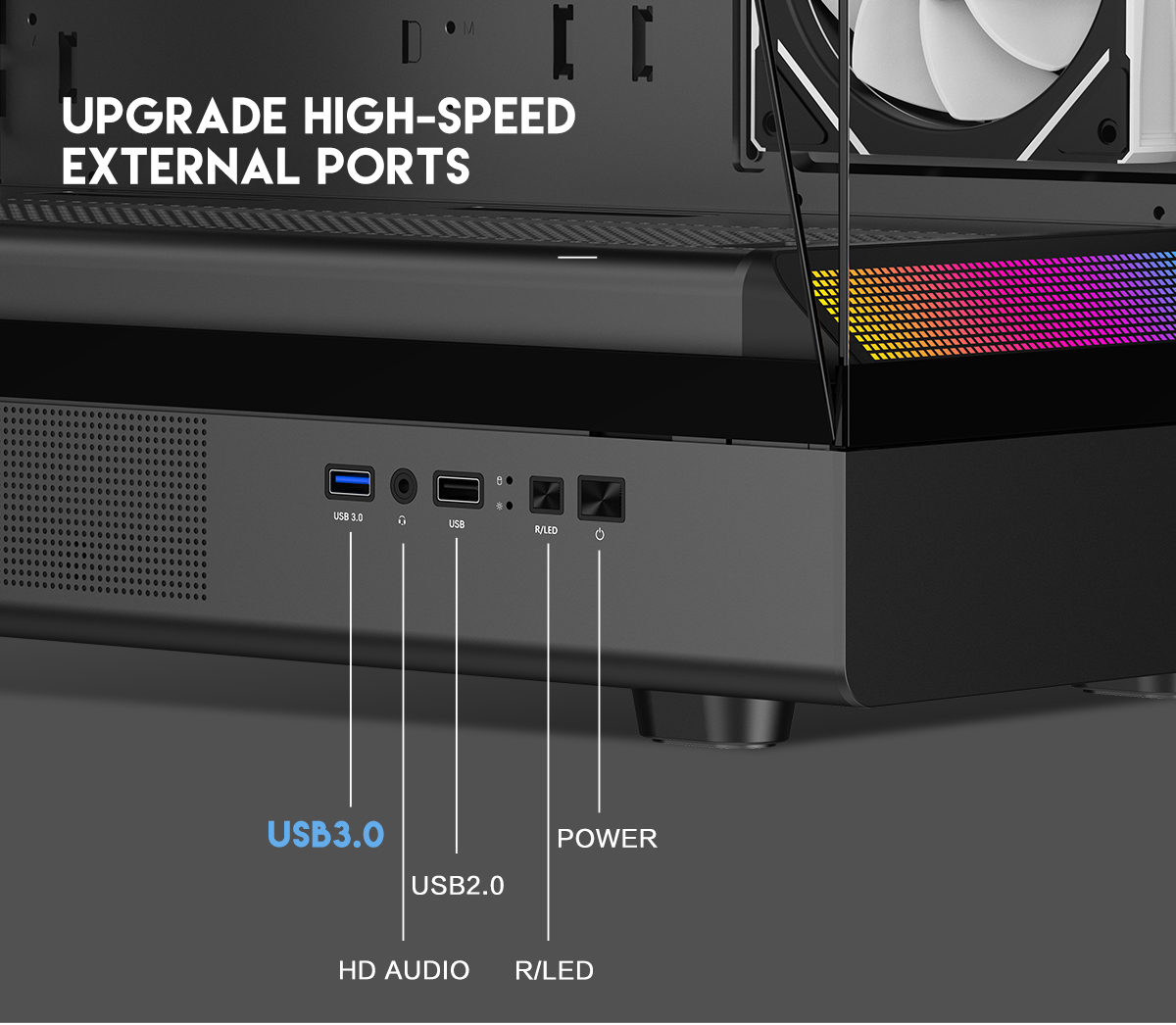 DIYPC ARGB-M1-BK Black Micro ATX Gaming Computer Case